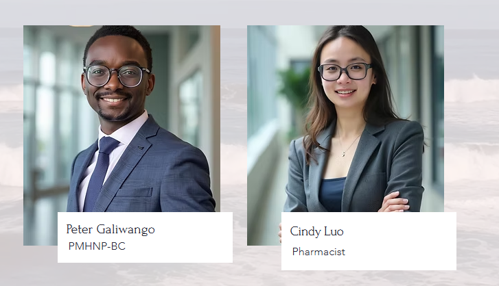 Peter Galiwango and Cindy Luo, the clinical team at MUK Psychiatry